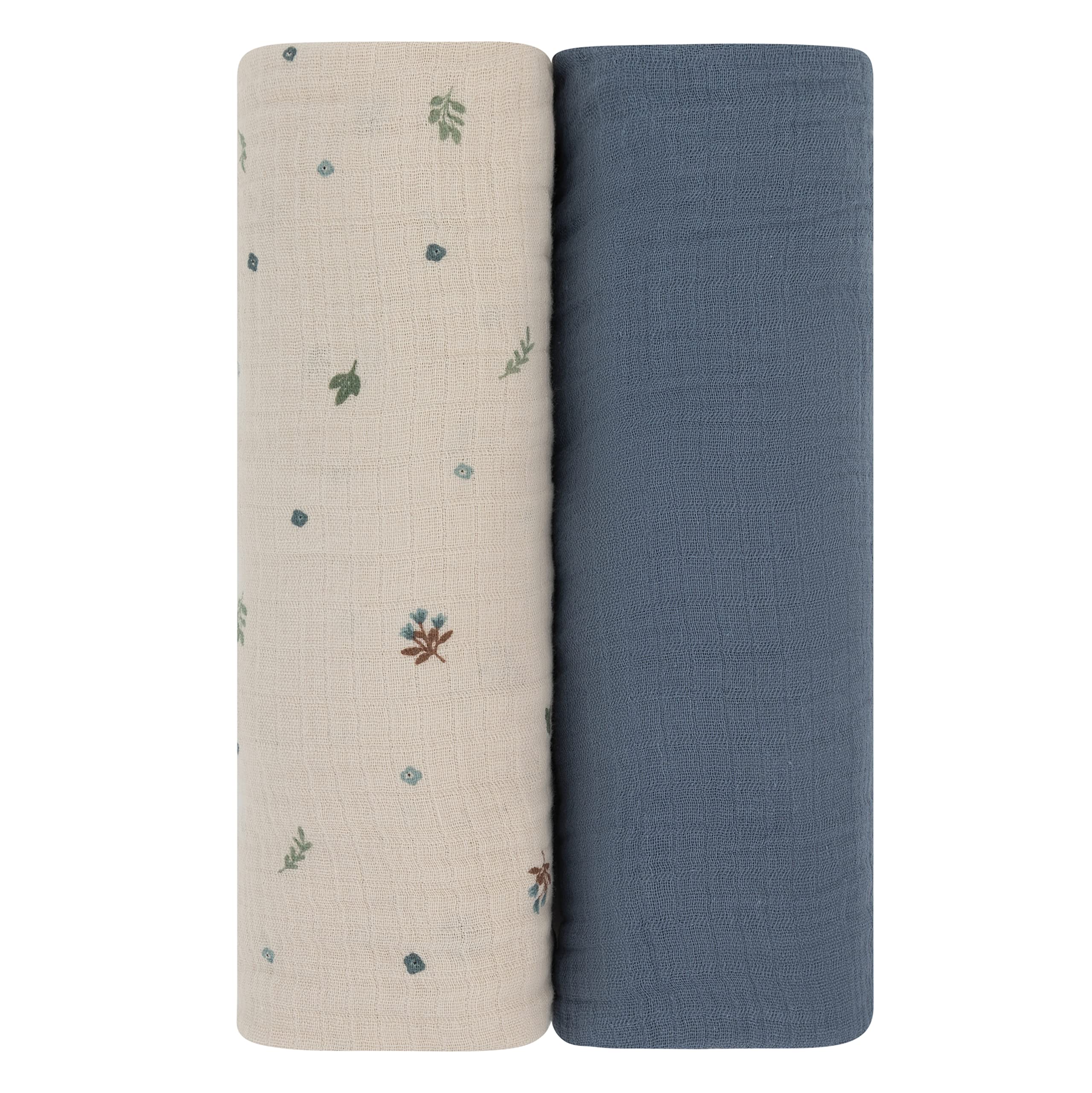 Ely's & Co swaddle used as burp cloth with soft fabric.