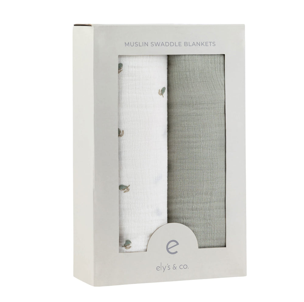 Ely's Co. muslin swaddle sage solid for versatile use
