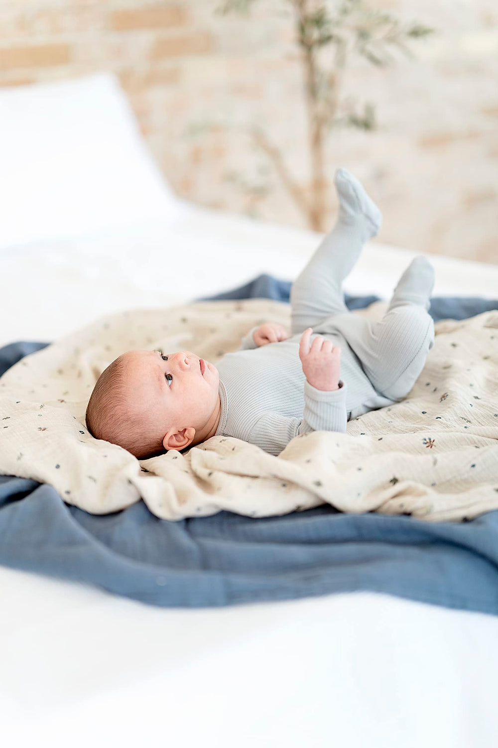 Ely's & Co swaddle on stroller or car seat cover use.