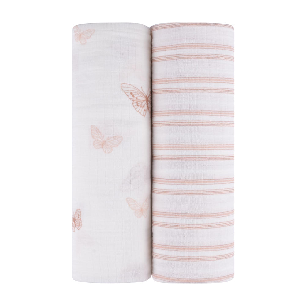 Ely's & Co. muslin swaddles are machine washable and soften with each wash.