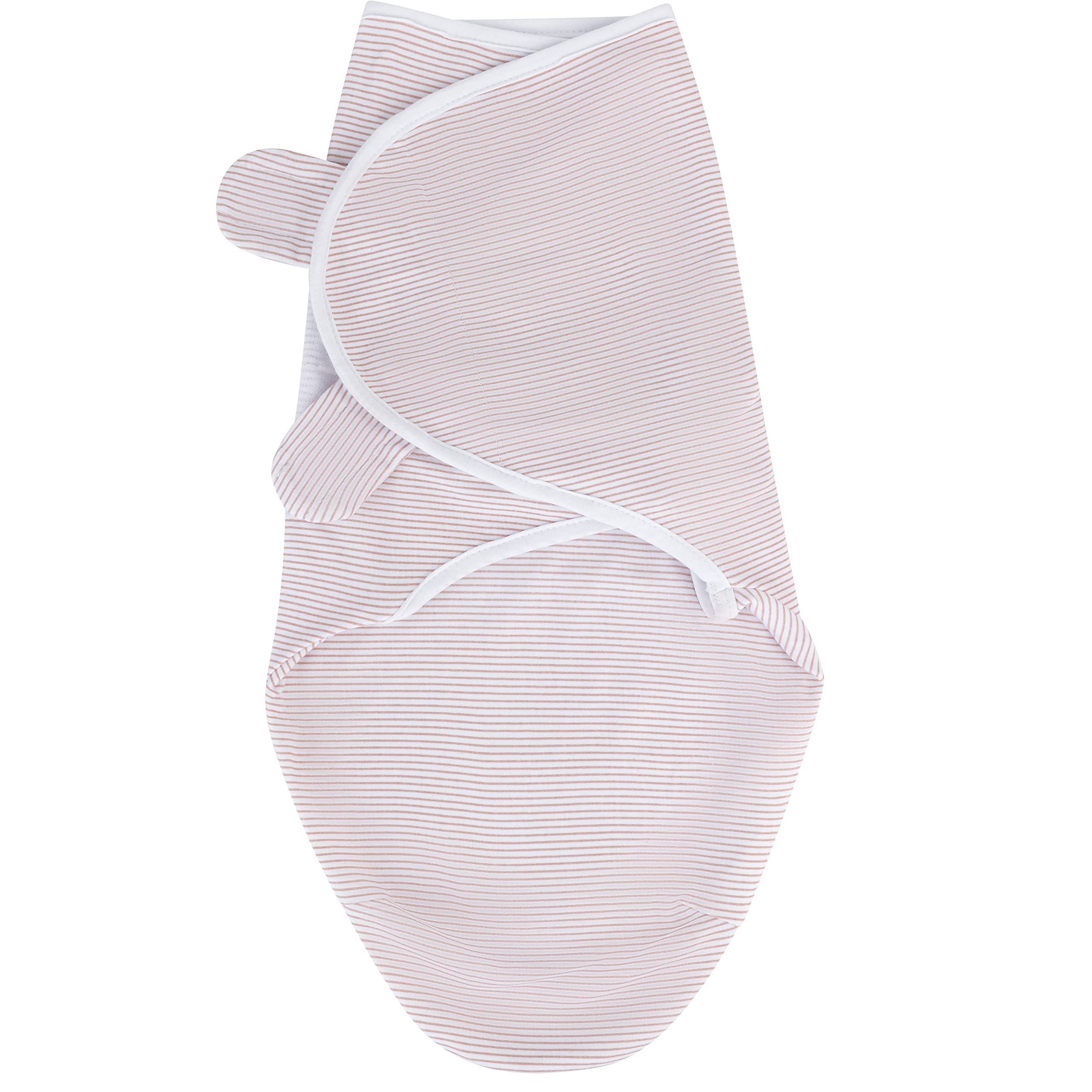 Secure closures simplify snug swaddling with Ely's & Co pink tulip set.
