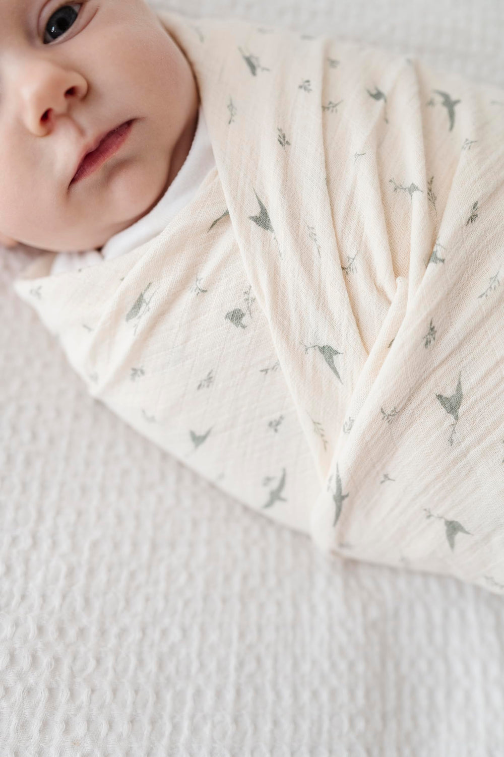 Ely's & Co sage bird stroller cover swaddle adds versatile on-the-go privacy.