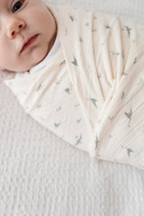Ely's & Co sage bird stroller cover swaddle adds versatile on-the-go privacy.