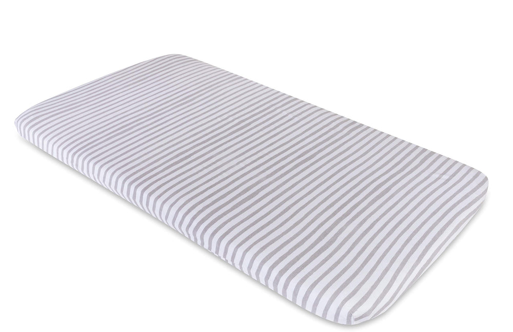 Two-pack taupe-grey patterns complement nursery decor.