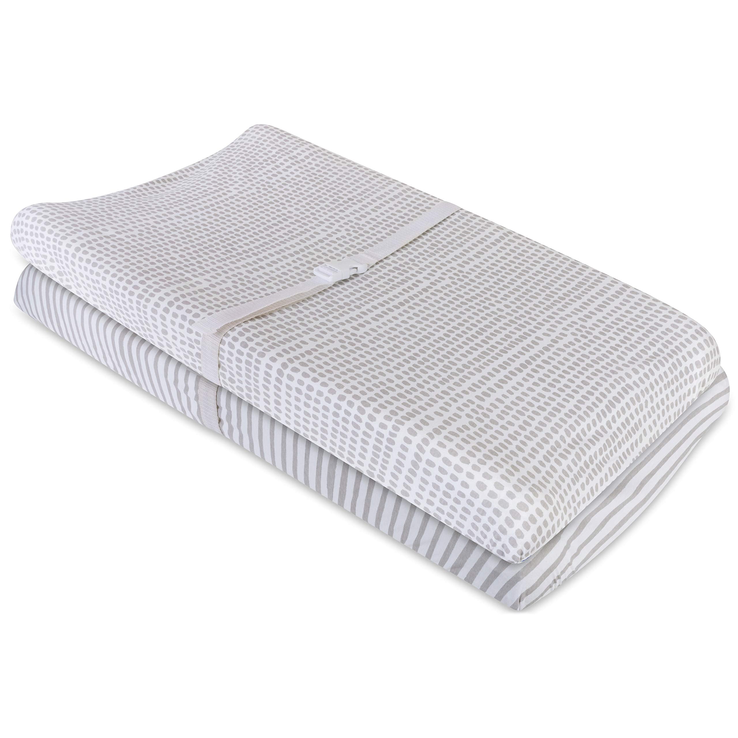 Ely's & Co cradle sheet with waterproof liner protects a cradle mattress.