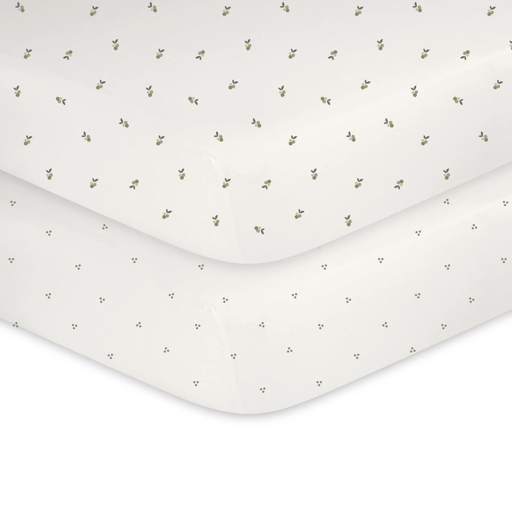 Two-pack, gift-ready packaging for Ely's & Co waterproof crib sheets
