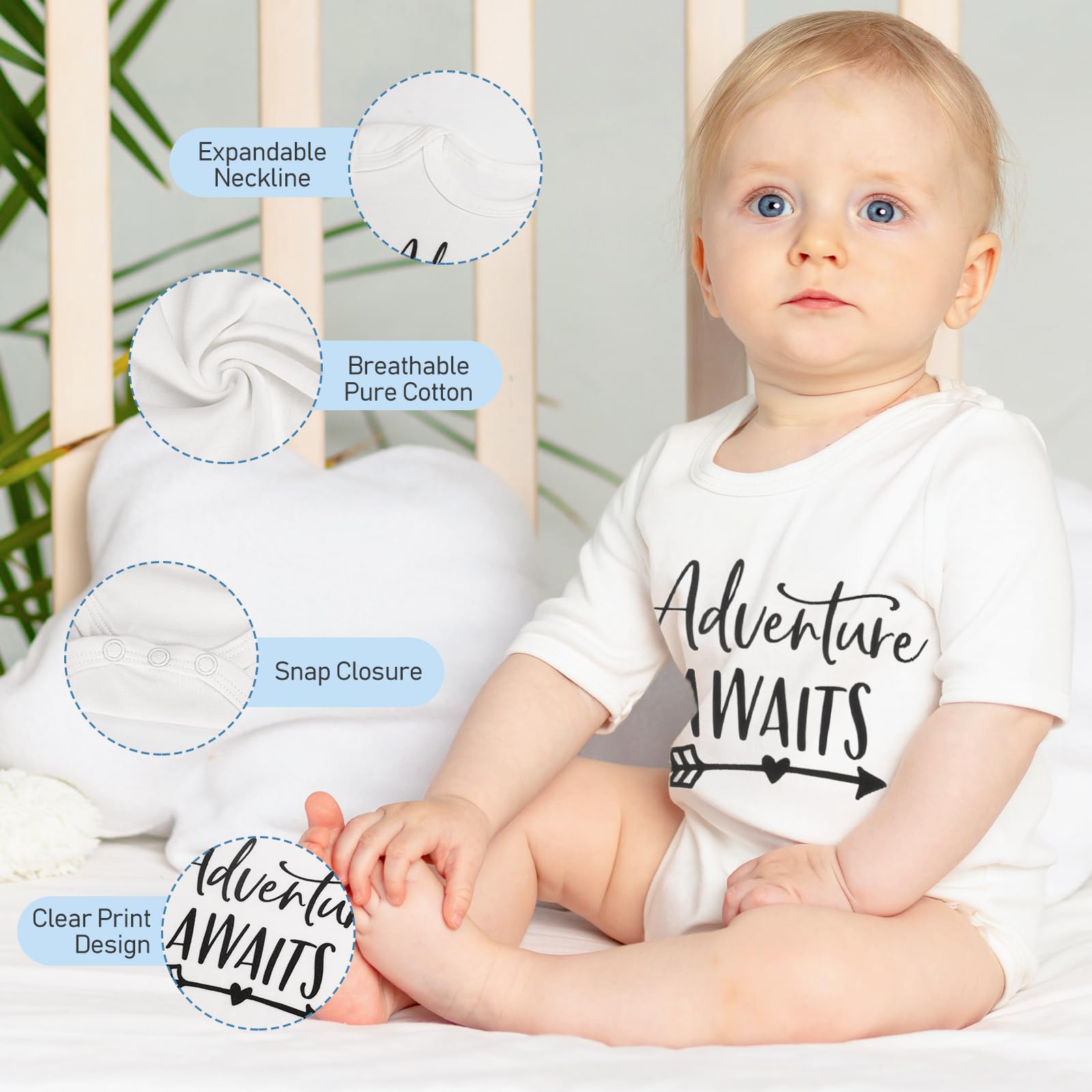 Elysirise Adventure onesie featured in baby boy gift basket