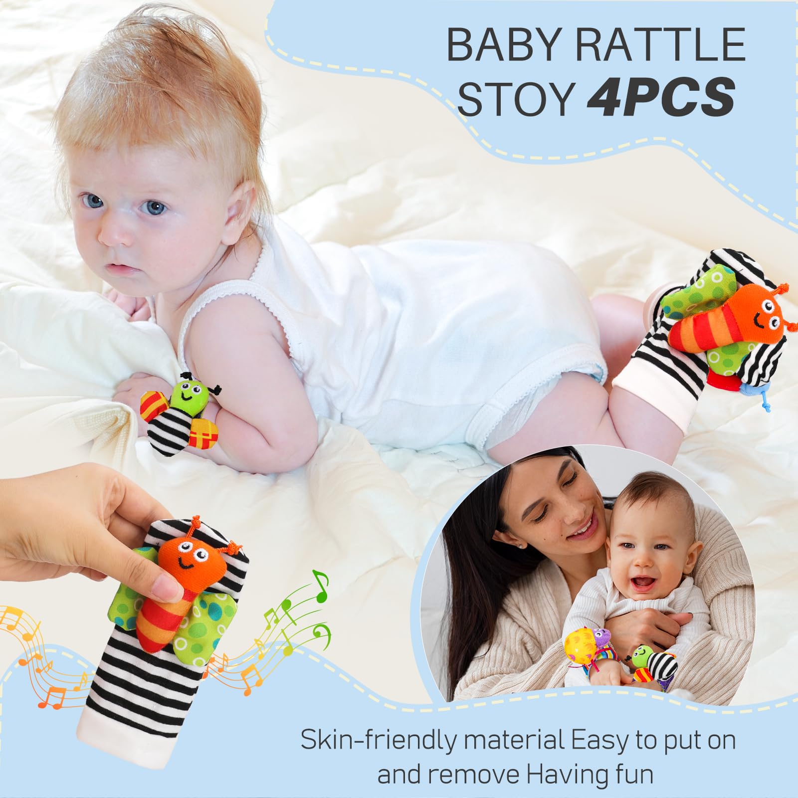 Elysirise breathable muslin swaddle in newborn gift set