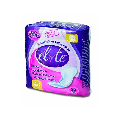 Elyte light cotton pad 5x13 inches with adhesive strip for secure daily wear.