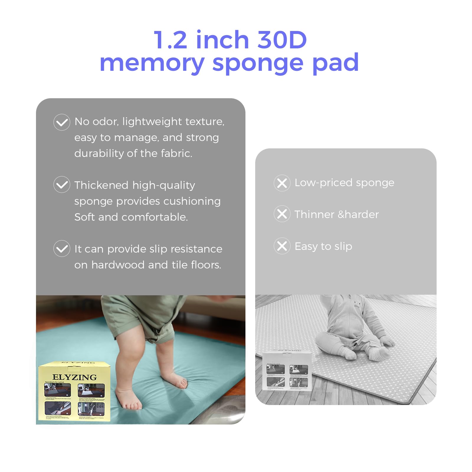 ELYZING mat ideal for tummy time and early learning patterns.
