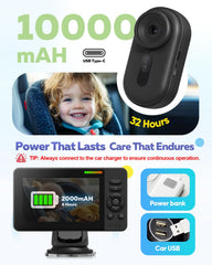 Elzeeo 32h battery powers continuous monitoring on long journeys.