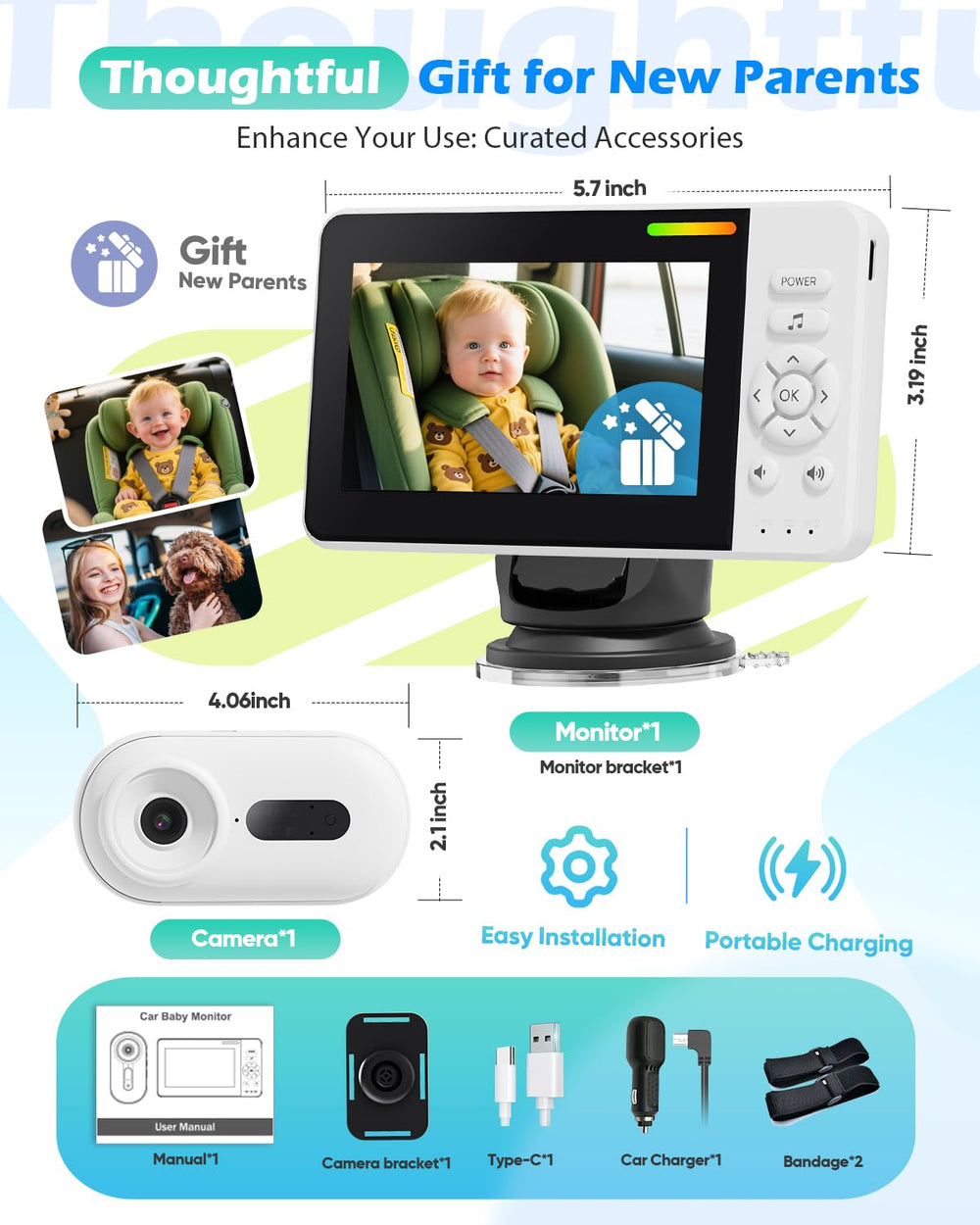 Elzeeo newborn toddler travel gift helps parents on the go.