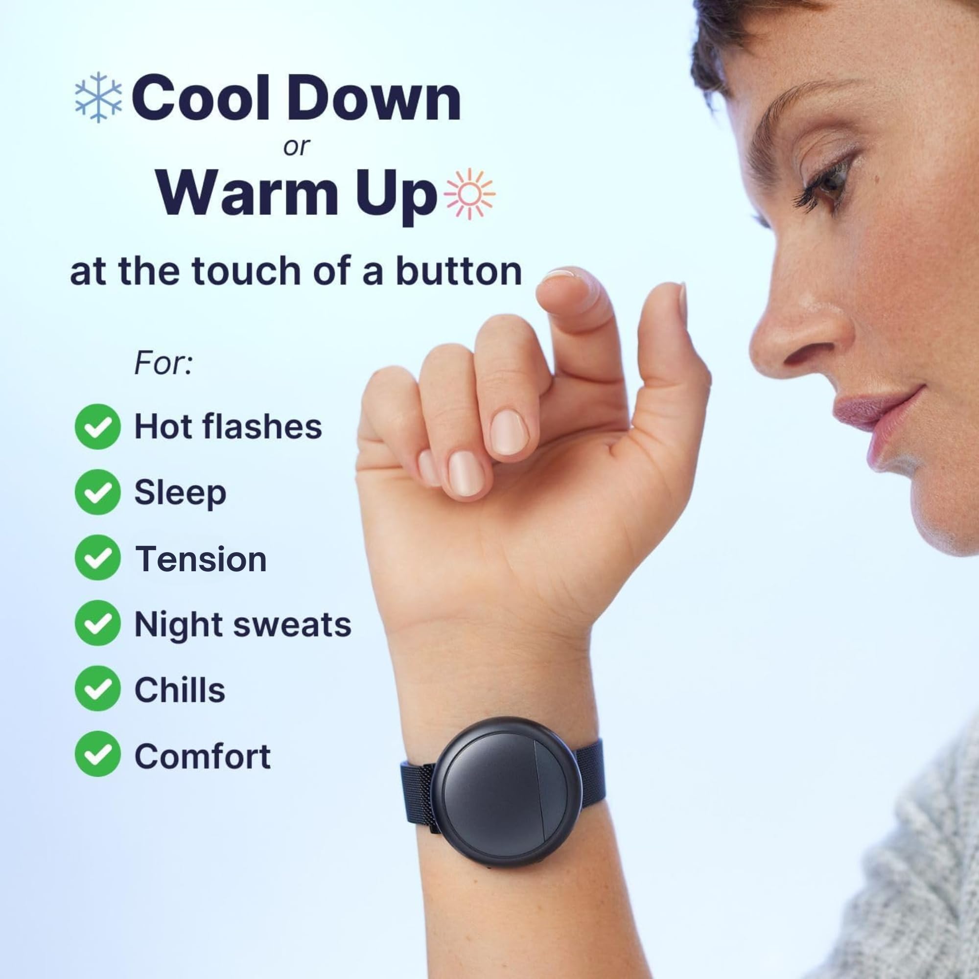 Embr Wave 9+ hour battery life for all-day comfort.