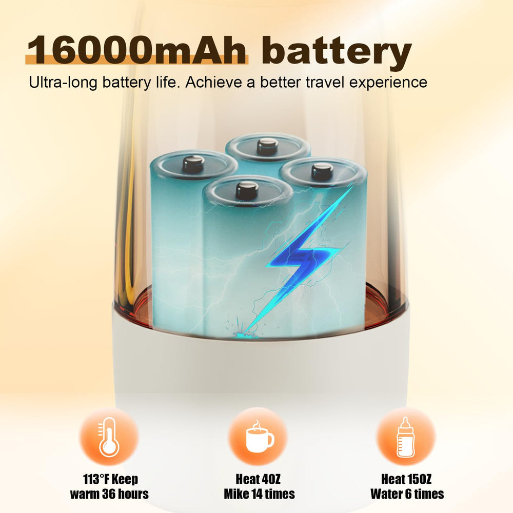 Emdoro 16000mAh battery enables wireless warming away from outlets.