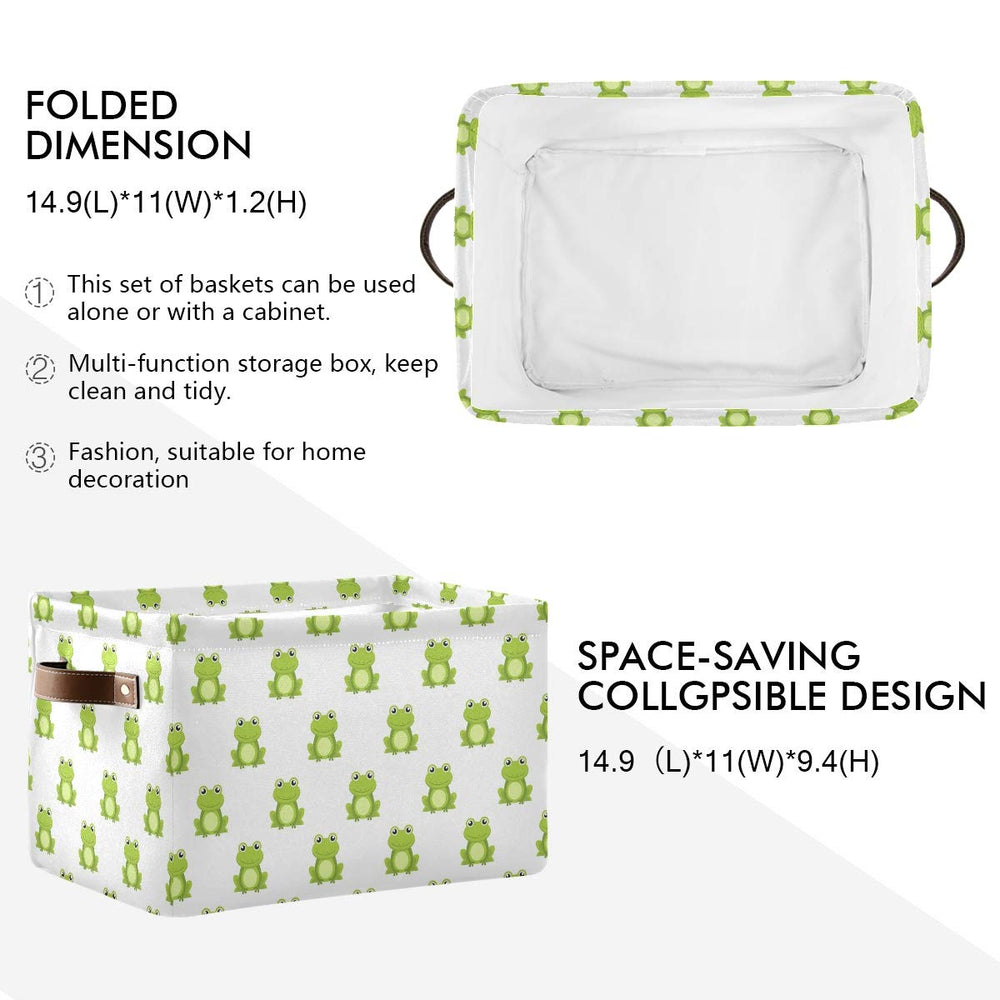 Emelivor canvas collapsible basket ideal for kids' toys and books.