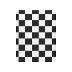 Close-up of Emelivor checkerboard plaid crib sheet fabric and texture