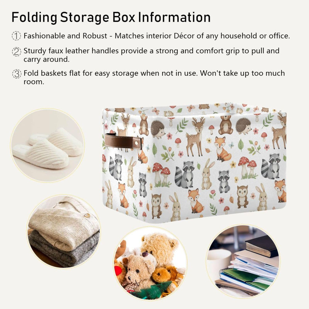 Emelivor storage bins suited for nursery, bedroom, and office use