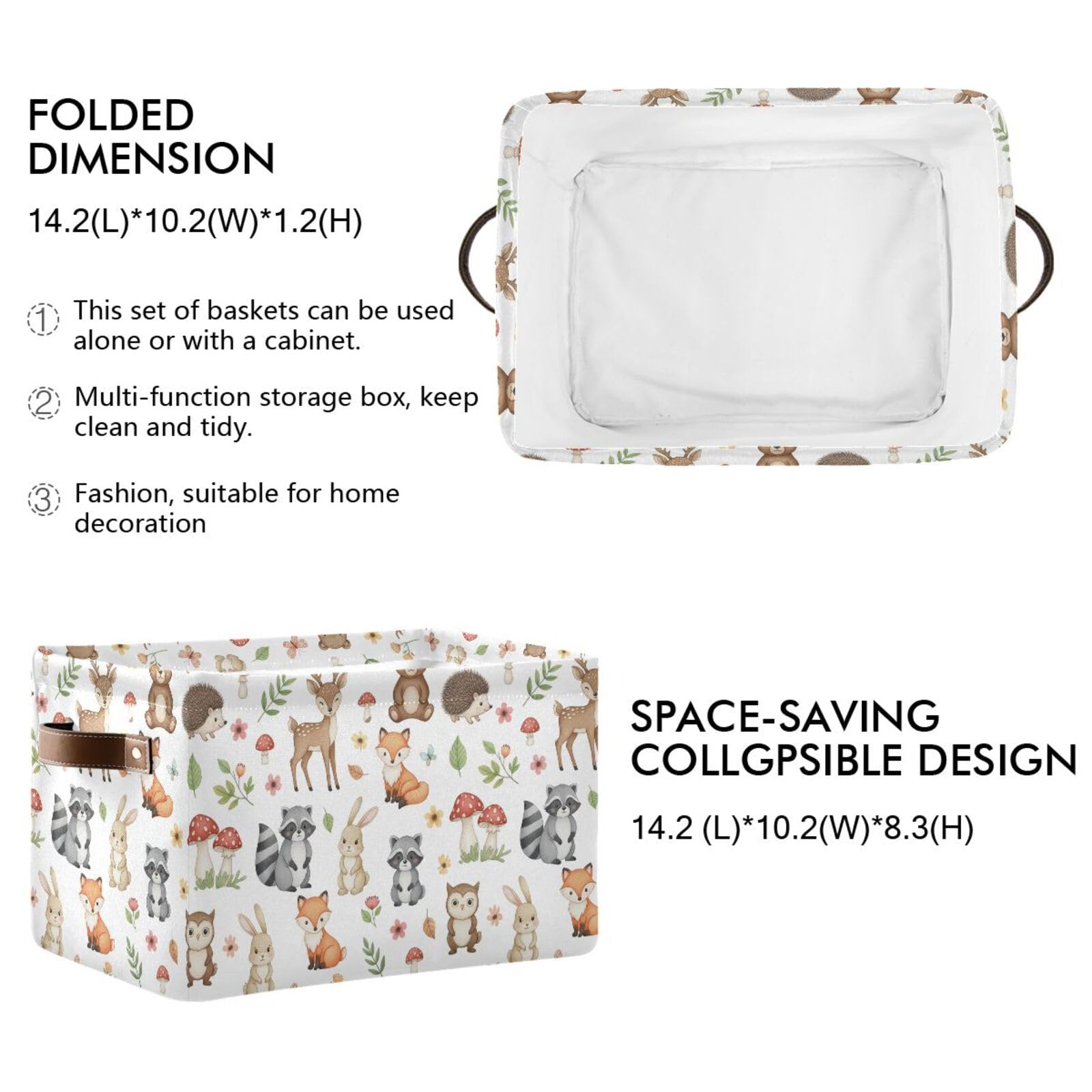 Emelivor storage bins made of sturdy polyester for durable everyday use