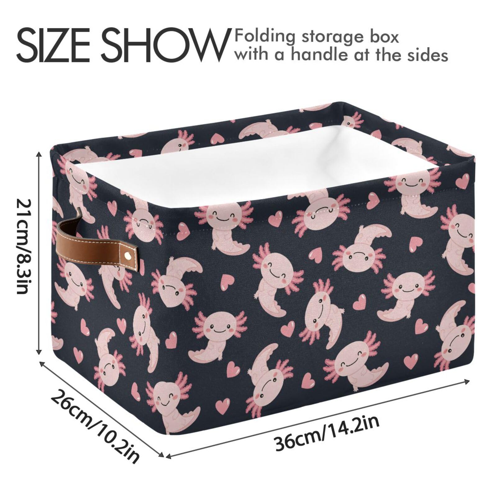 Emelivor storage basket with reinforced handles for easy carrying.