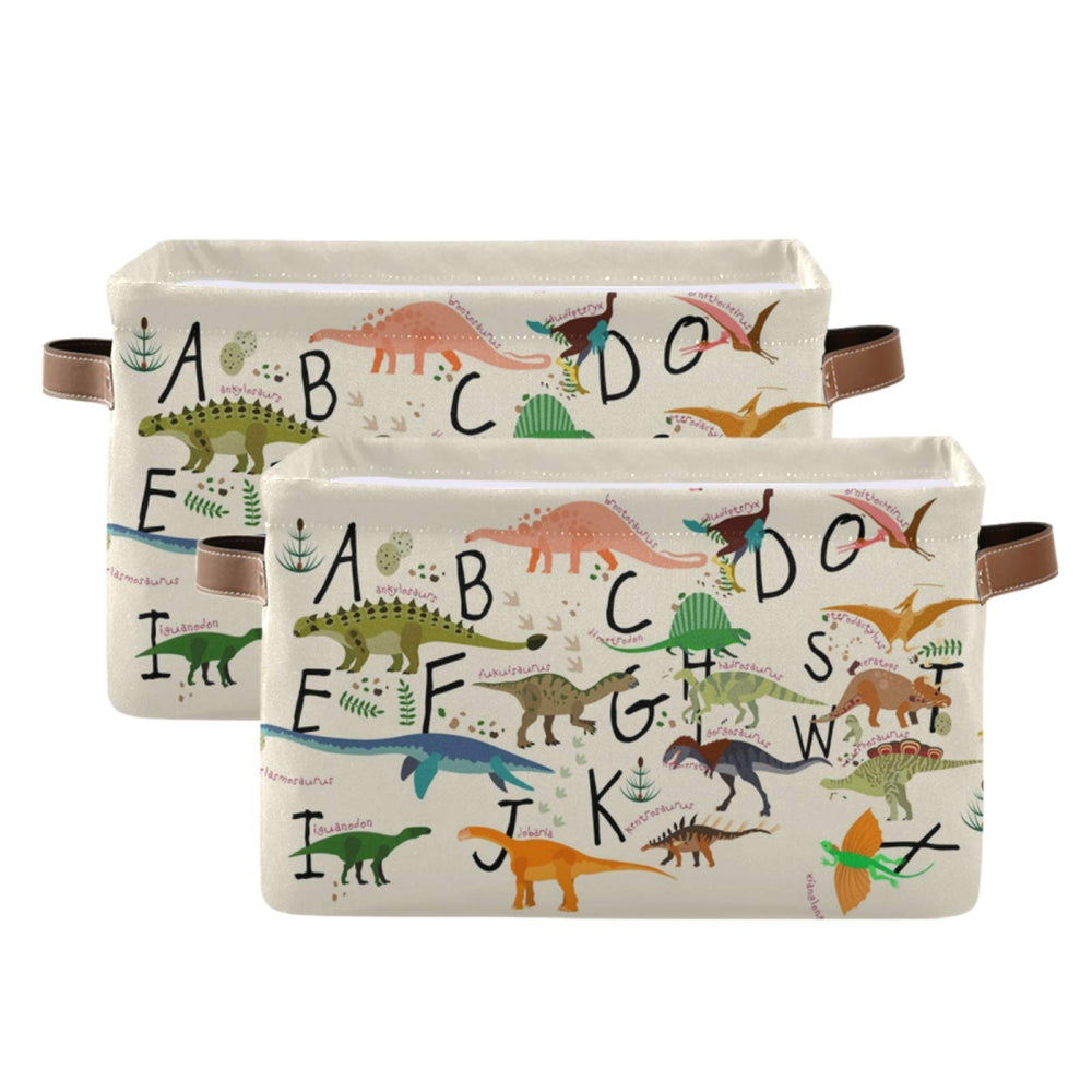 Emelivor ABC Dinosaurs Storage Bin multi-use for toys and clothes.