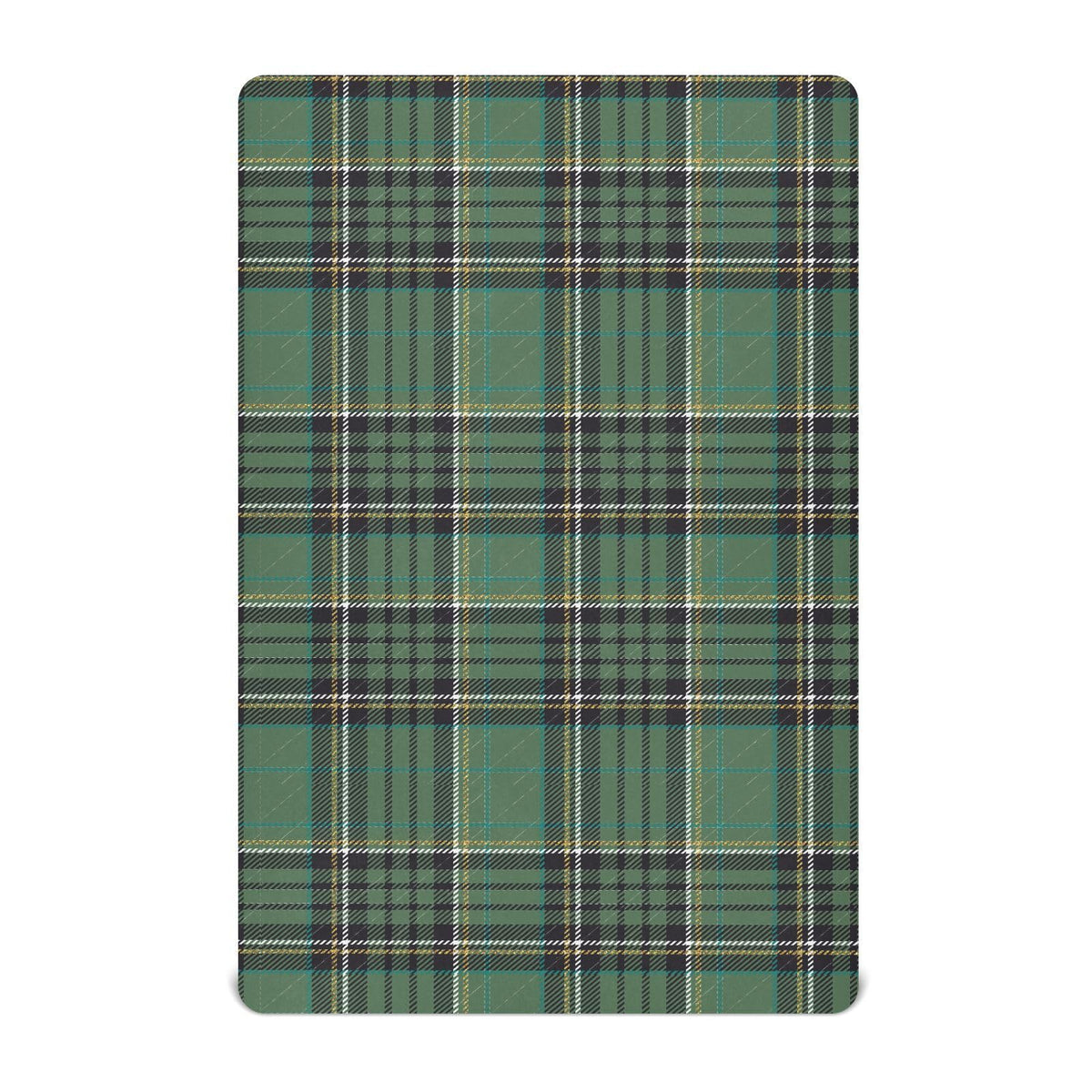 Emelivor Tartan Buffalo Plaid Green crib sheet showcases cozy comfort and nursery appeal.