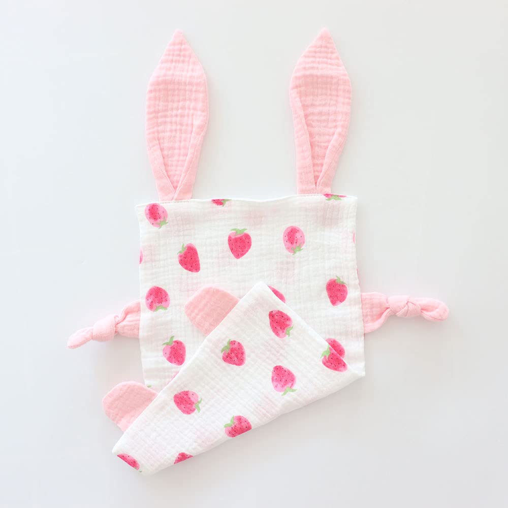 Emenpy bunny security blanket in orange color offering soft snuggle comfort