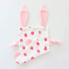 Emenpy bunny security blanket in orange color offering soft snuggle comfort