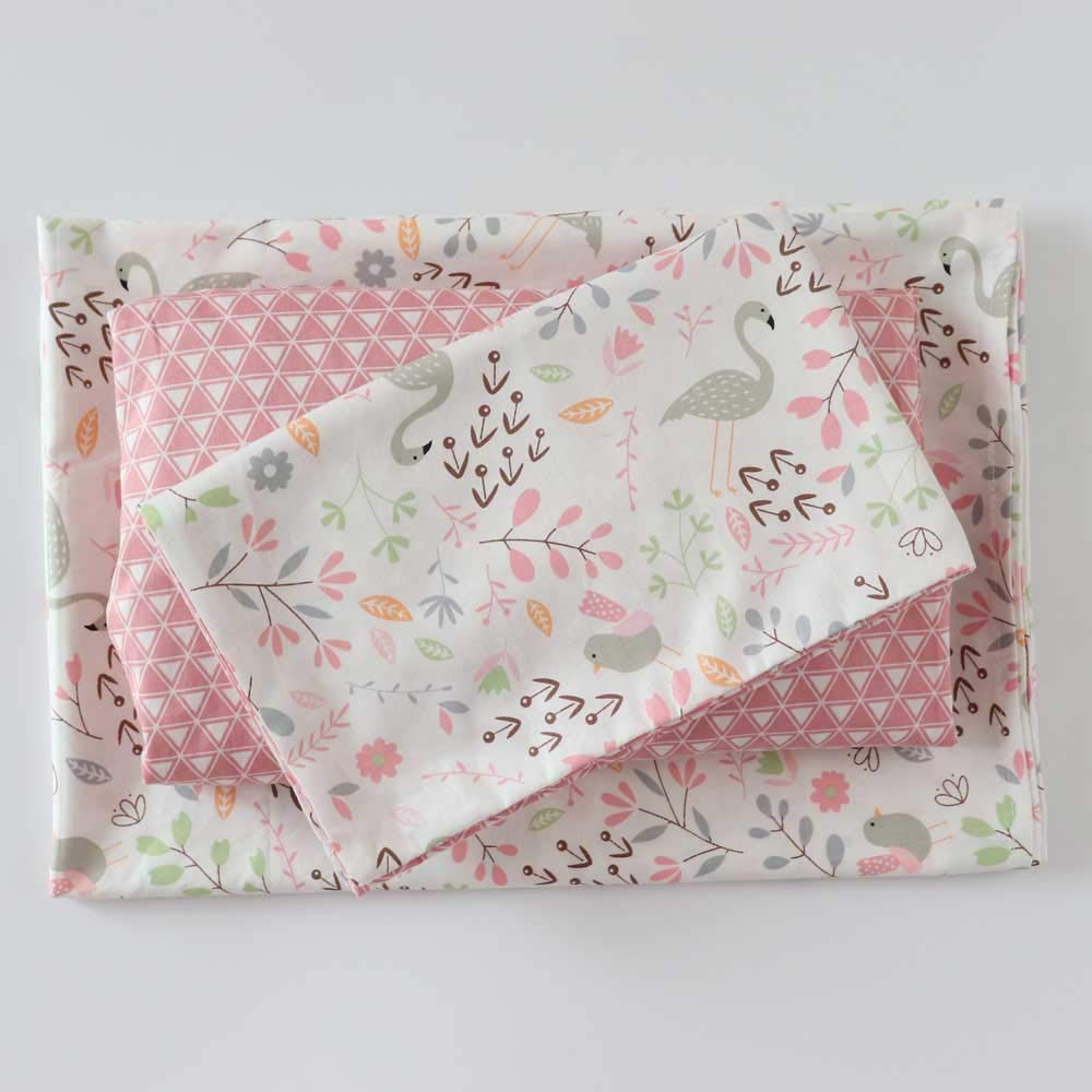 Emenpy pink fitted sheet in crib bedding fits standard cribs and is easy to care for.