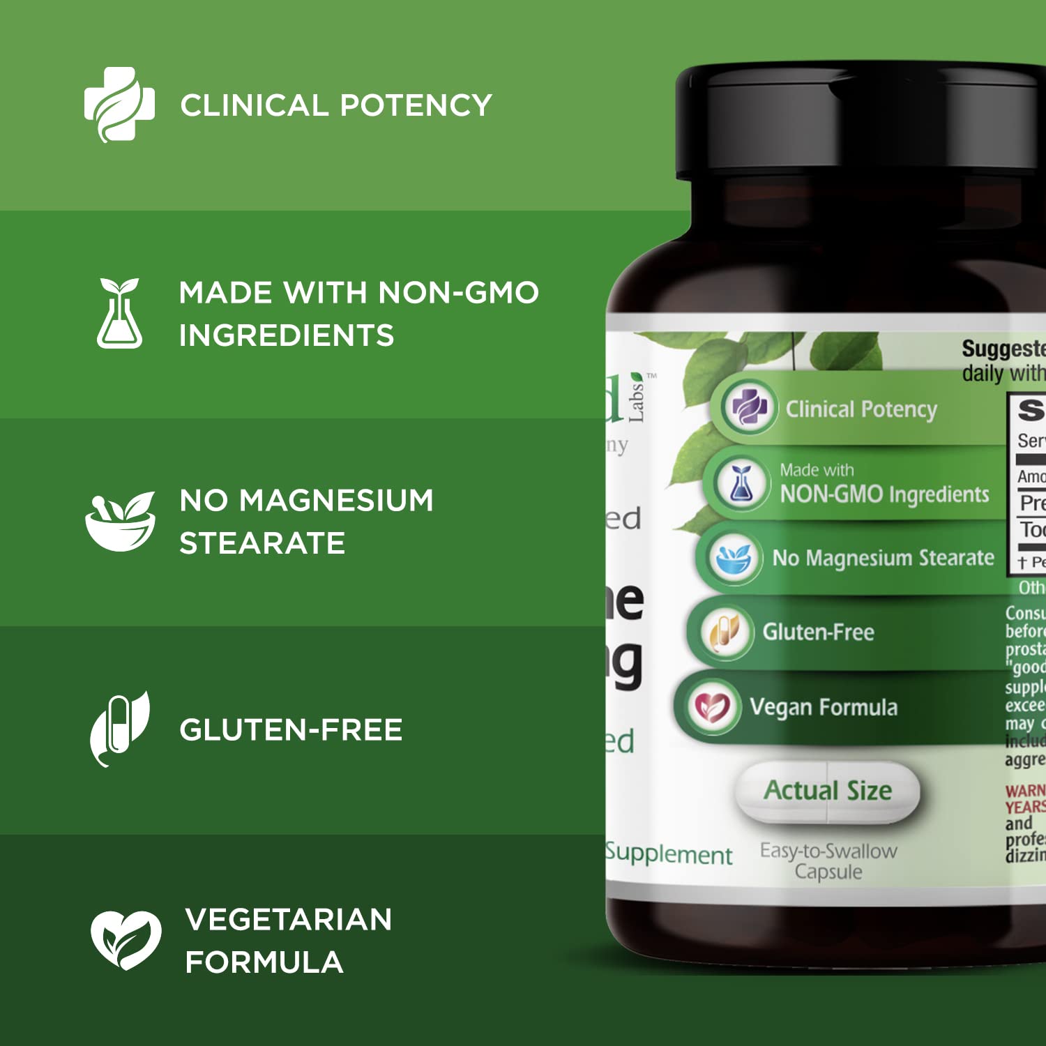 Front packaging of Emerald Labs Pregnenolone 50mg pack signals gluten-free wellness.
