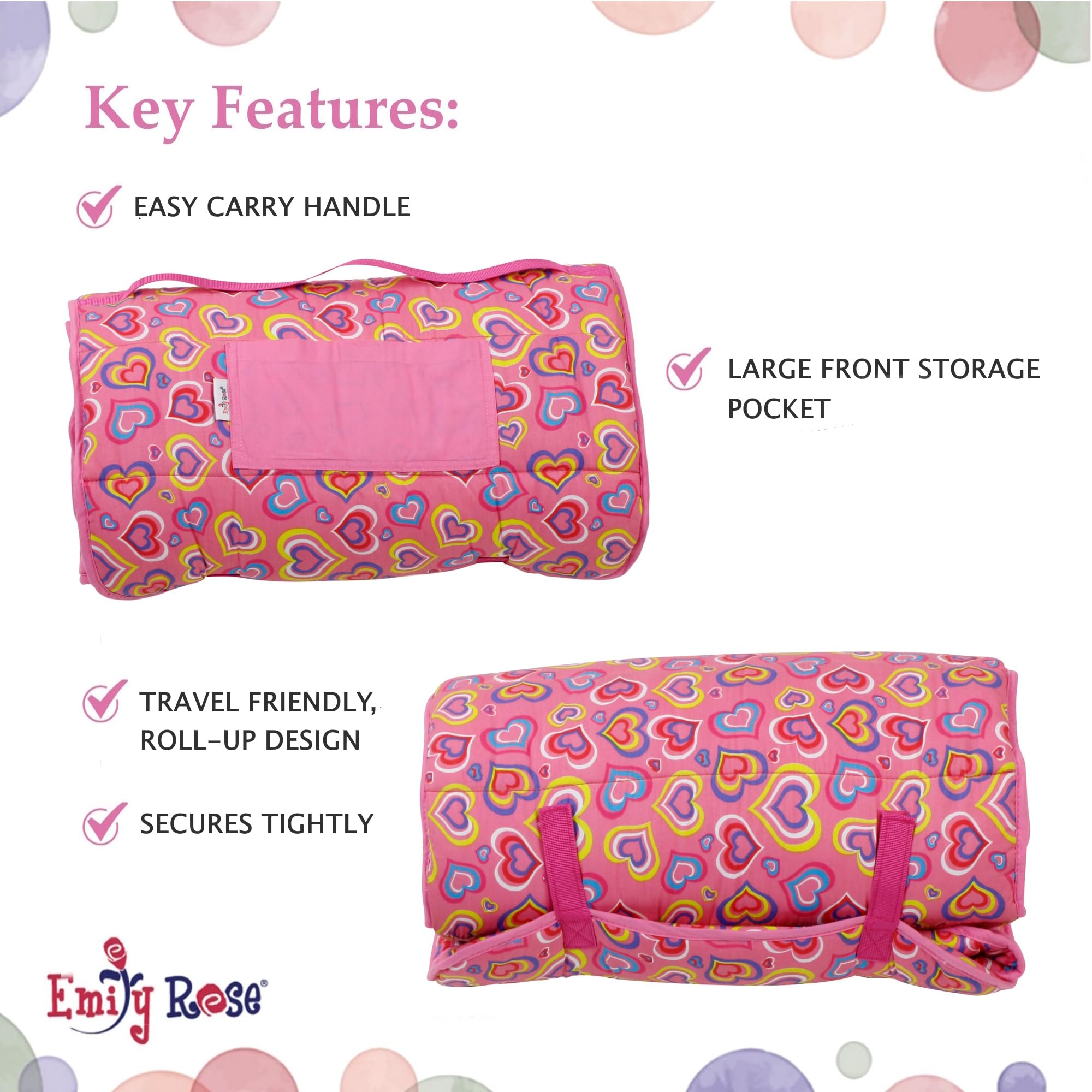 Emily Rose 51x20 inch nap mat fits standard daycare cubbies