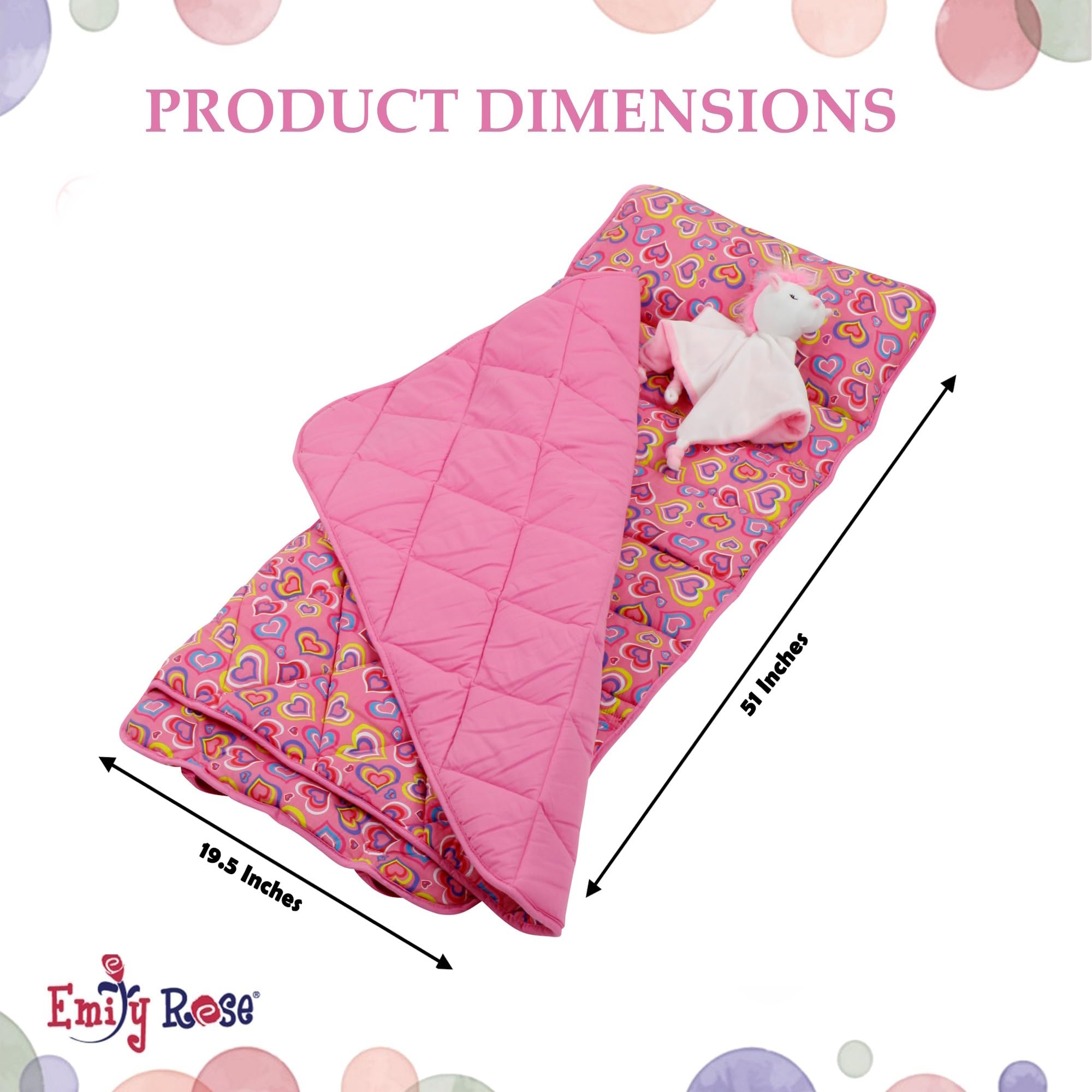 Emily Rose unicorn lovey included with the nap mat