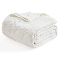 EMME muslin blanket soft cotton gauze delivers gentle skin-friendly warmth