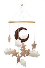 EMMNNIC baby crib mobile front view showcases a soothing boho centerpiece for the nursery.