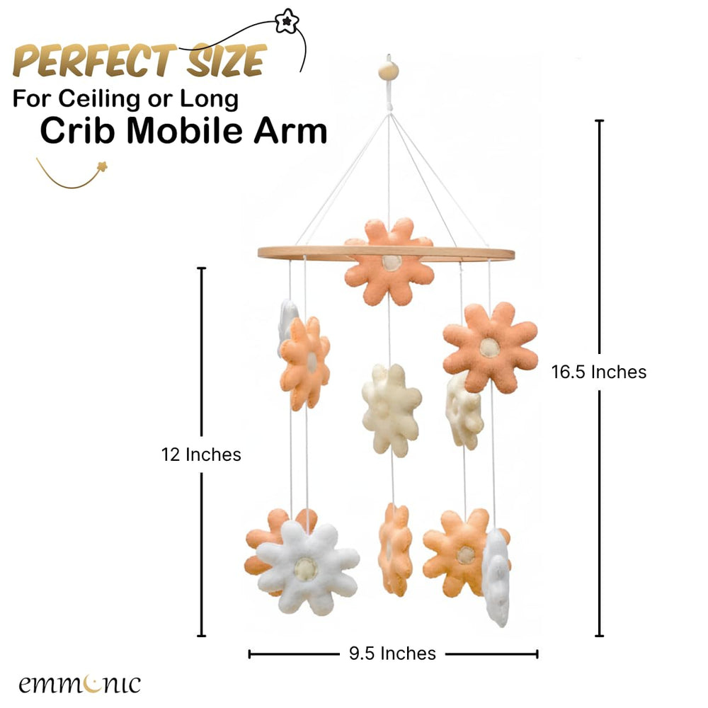 emmnnic handmade mobile flower design—eco-friendly materials for modern nurseries