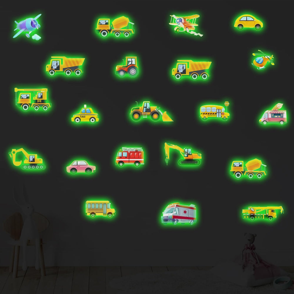 EMPCYDIA glow-in-the-dark concrete mixer decal brightens city walls during DIY play