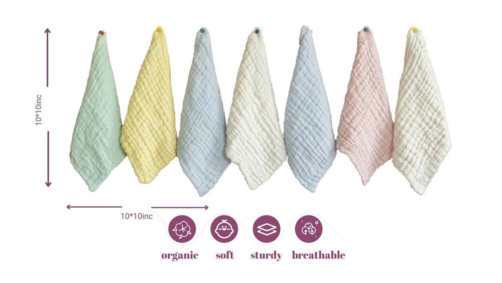 EMSAAG Quick-drying muslin washcloths prevent lingering dampness after baths.