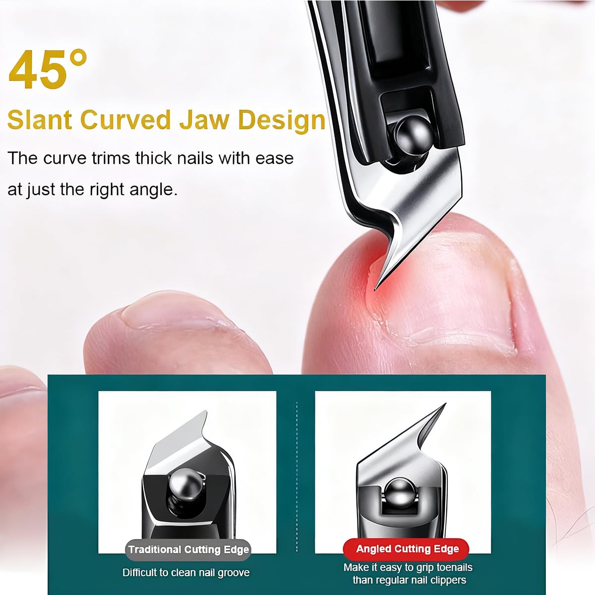 EMWEYKE compact travel nail trimmer fits in bags for on-the-go care.