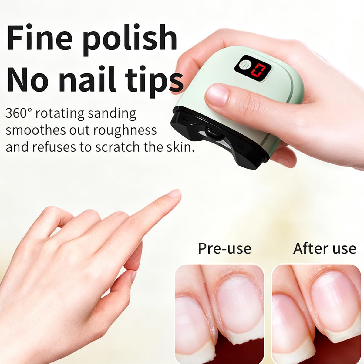 EMWEYKE nail clipper with 3-speed settings for various nail types.