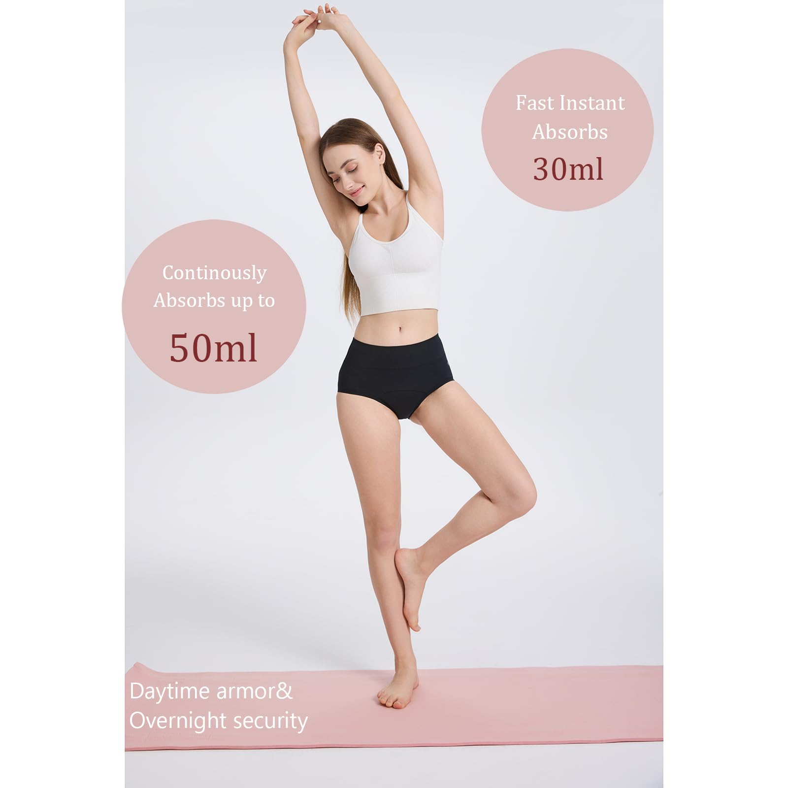 Encodd leakproof underwear, side view, absorbent for reliable protection.
