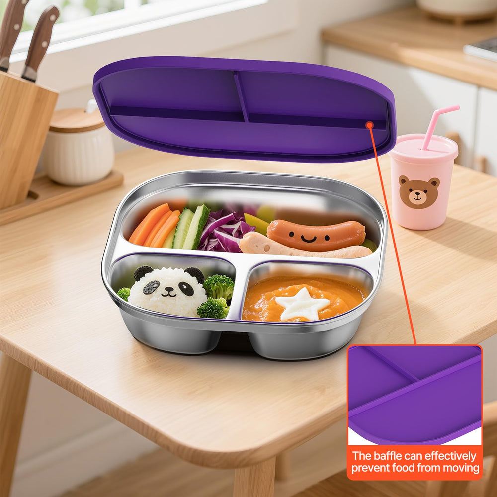 ENCYS easy-clean kids plates simplify cleanup after meals