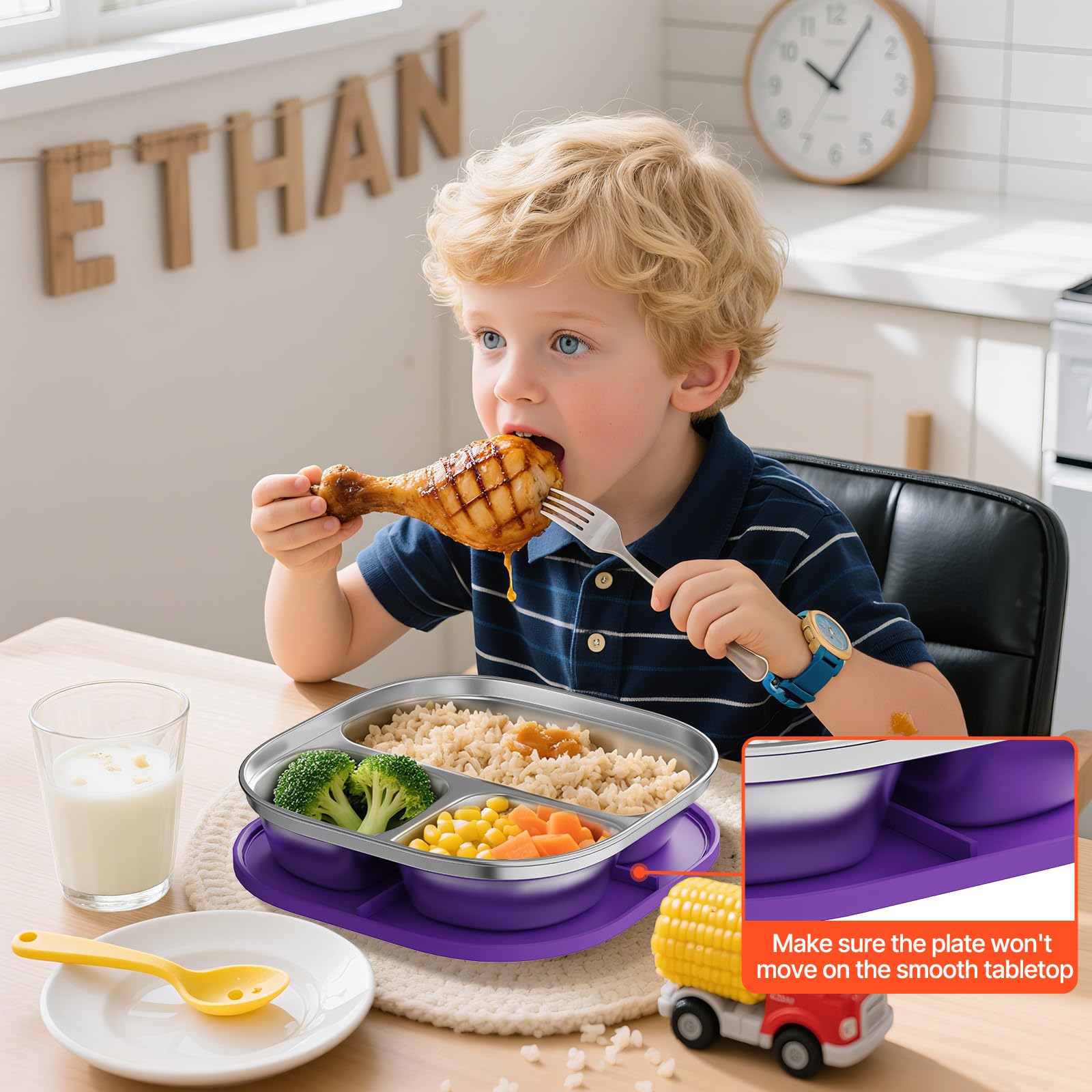 ENCYS easy-grip kid dining ware for tiny hands and mess-free meals.