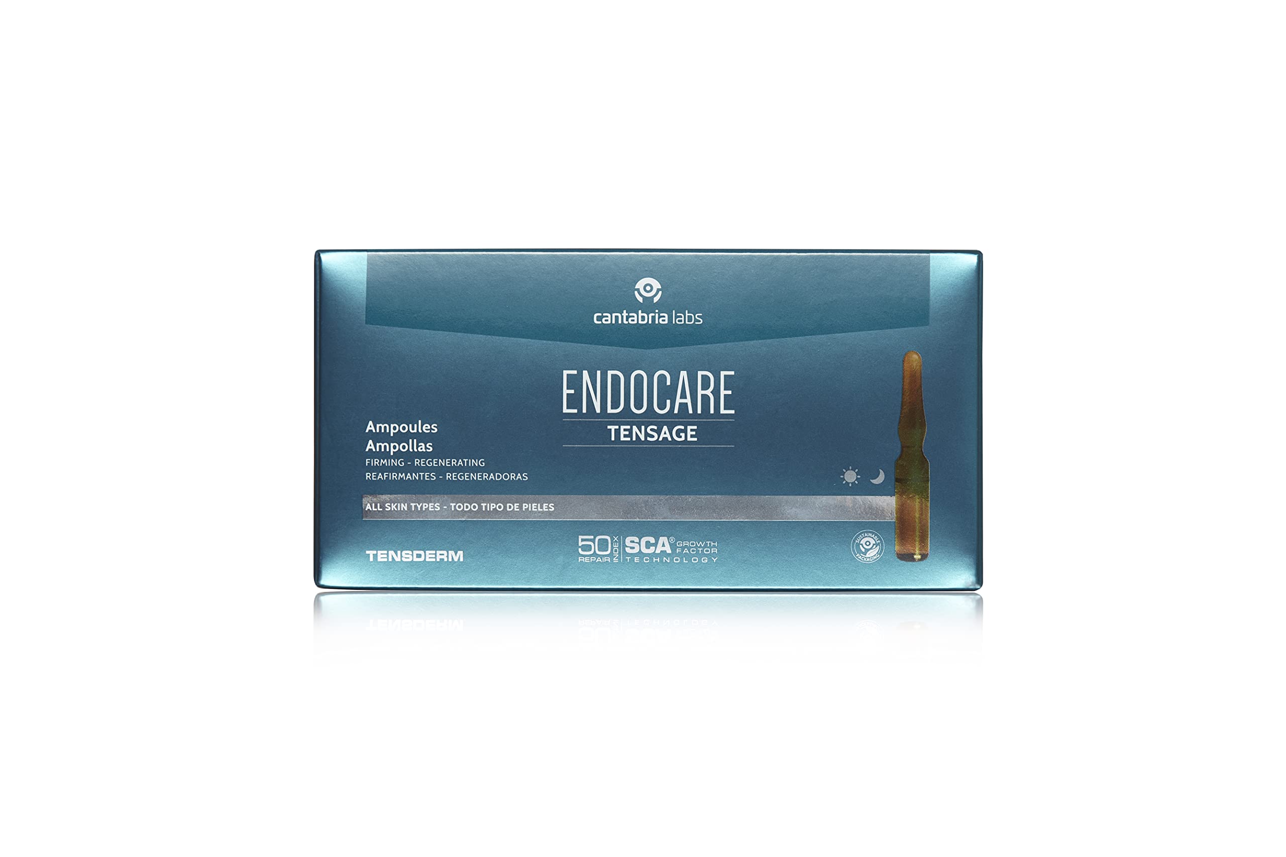 Endocare Tensage SCA 50 bottle close-up for targeted firming use