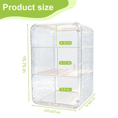 Engorgio 3-tier organizer shows separated compartments for bottles and nipples.