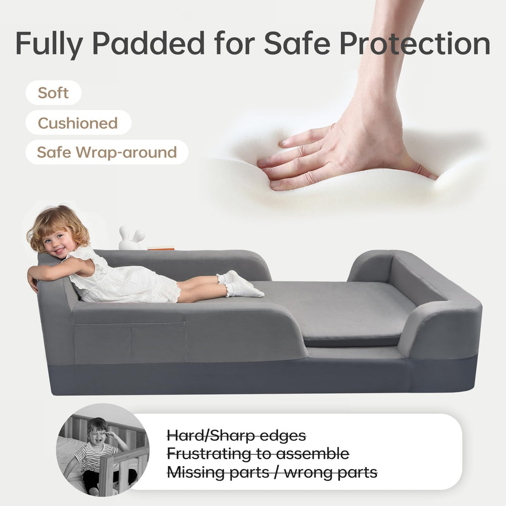 ENITYA foam design with cushioned edges for gentle play and naps