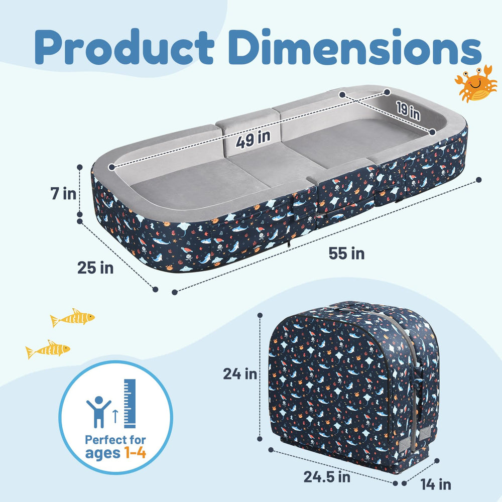 ENITYA Toddler Bed with built-in foam bumpers provides gentle, secure boundaries.