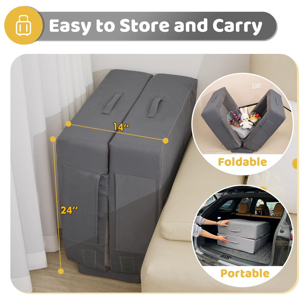 ENITYA compact travel bed fits in luggage for on-the-go naps