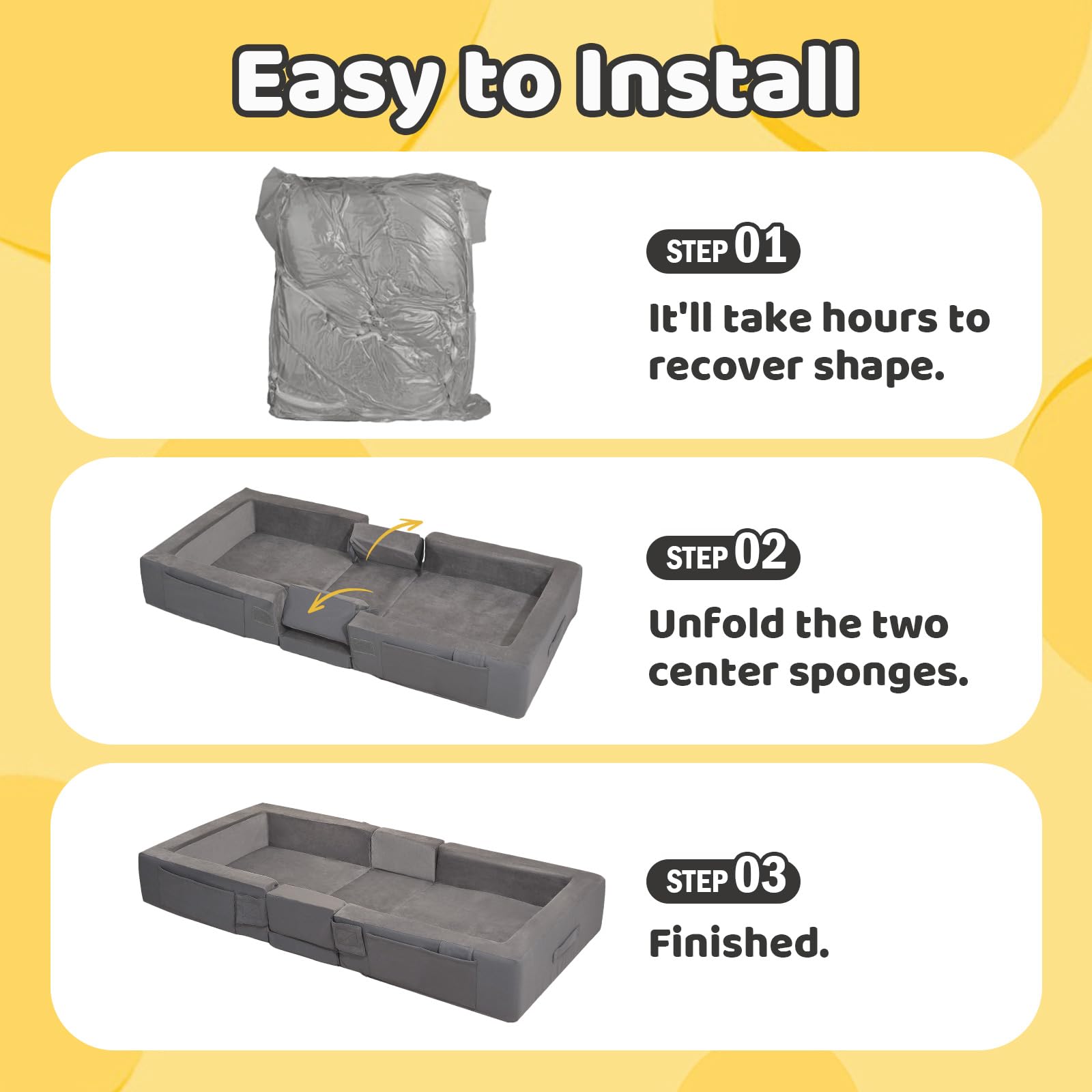 ENITYA in-use toddler bed on the floor for cozy rest