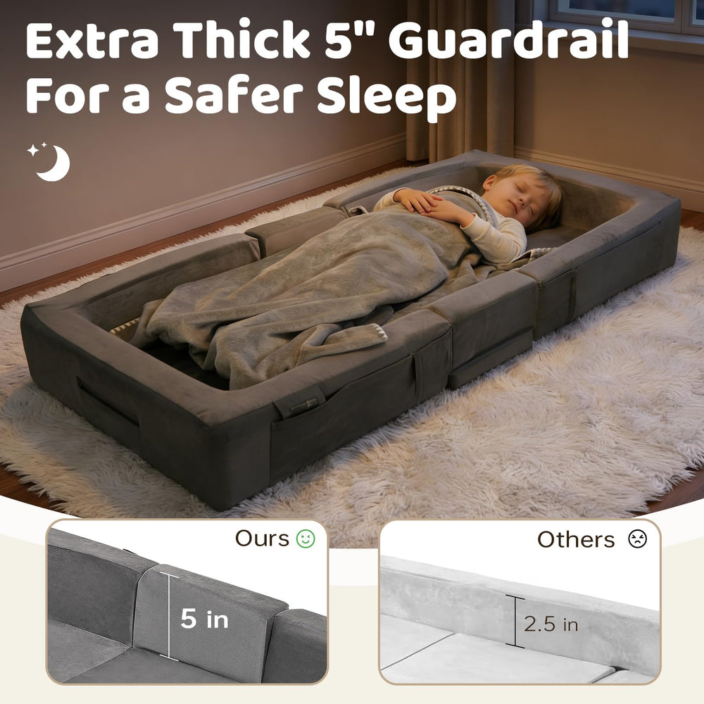 ENITYA soft fabric surface provides gentle cushioning for toddlers