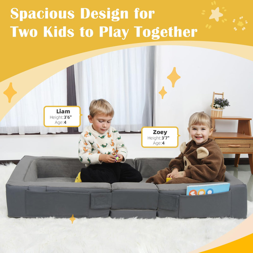 ENITYA Toddler Travel Bed soft foam and cozy fabric for naps.