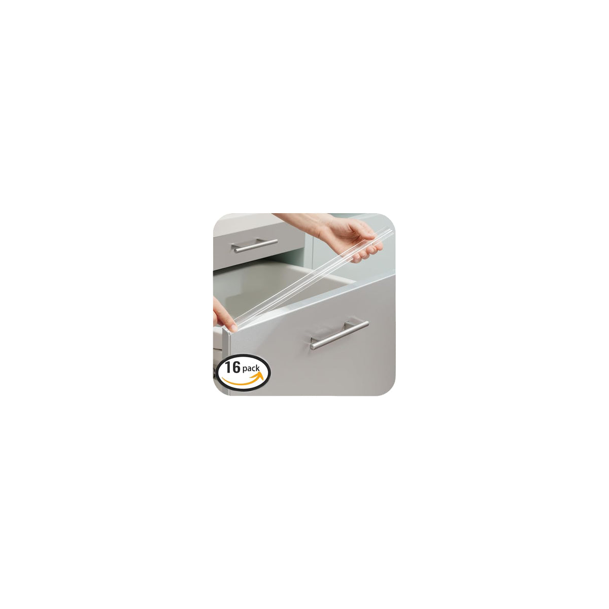 Enjaya cabinet door protector on edge, keeps surfaces pristine and protected